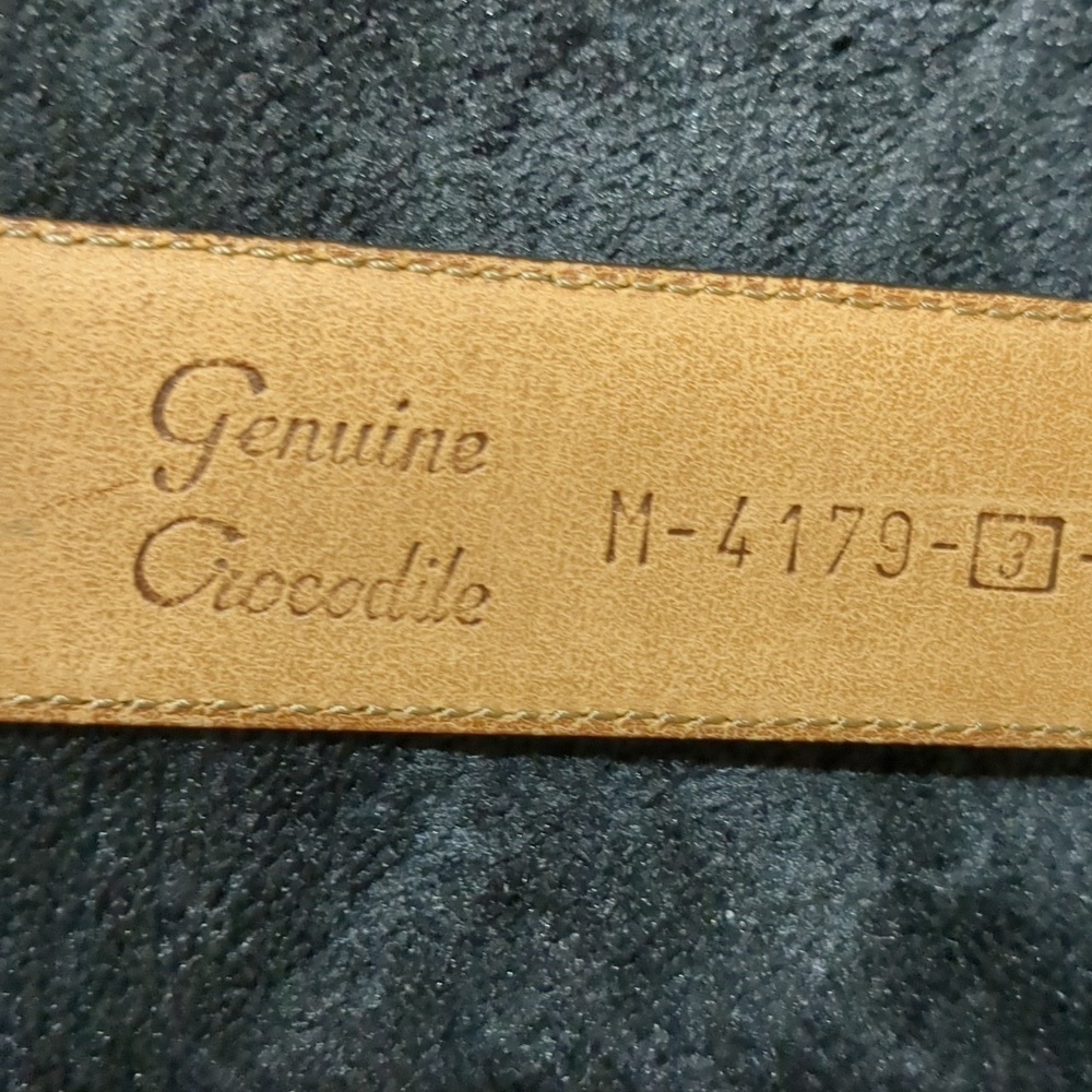 Cālé Genuine Lizard Skin Belt Size 32 (39") Brown Made in Spain - Picture 5 of 10